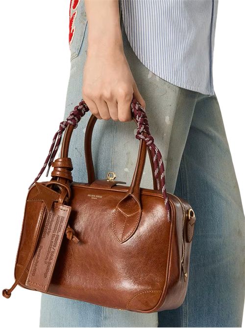 Vita bag in pelle marrone chiaro con charm e manico intrecciato Golden Goose | GWA00470.A000874.55372LIGHT BROWN